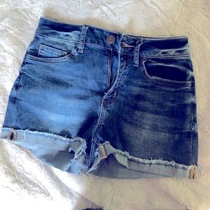 High rise jean shorts